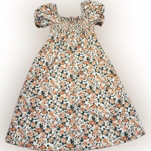 Elegant White Flowered Nursing Dress